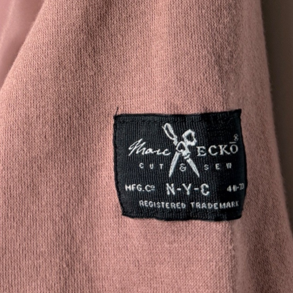 Marc Ecko Cut & Sew Short Sleeve Utility Hoodie Pullover Size L Dusty Rose/Mauve - Picture 11 of 12
